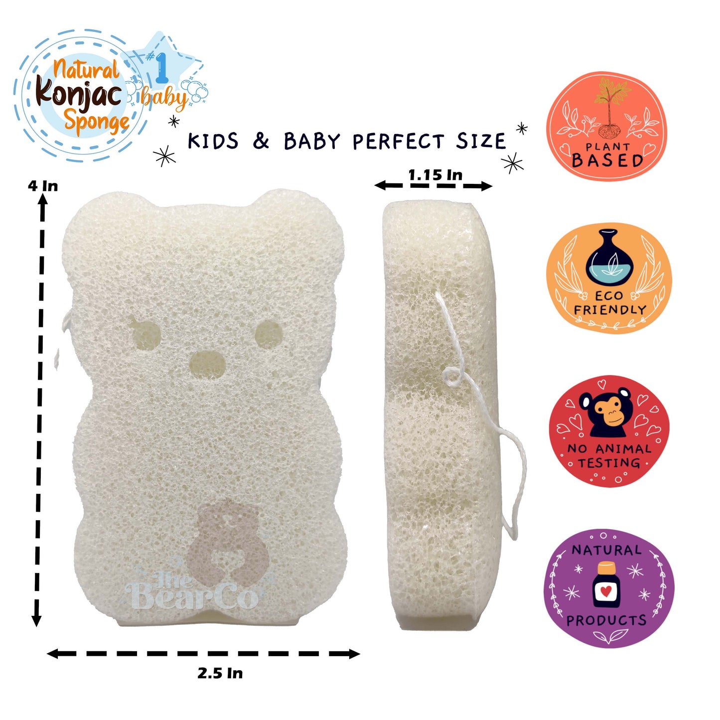 Baby Bear Konjac Cleansing Sponge