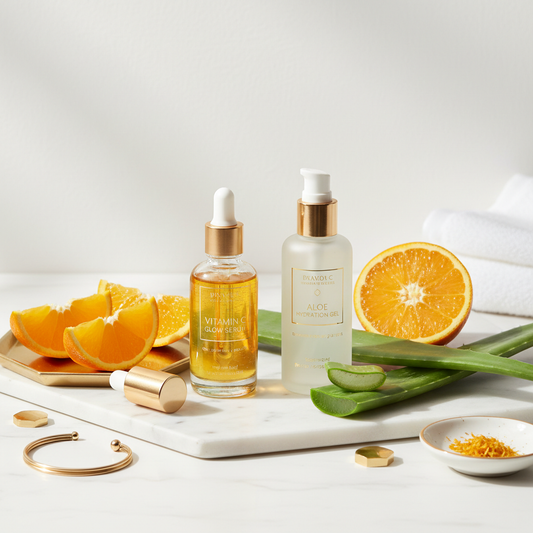 Vitamin C Serum Flat Lay